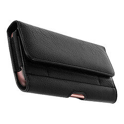 Avizar Étui Ceinture Smartphone Pochette Vintage Clip Porte-cartes Taille XXL - Noir