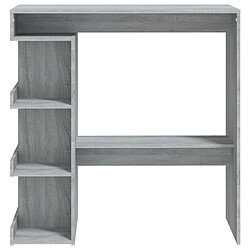 Acheter vidaXL Table de bar et étagère de rangement Sonoma gris 100x50x101,5cm