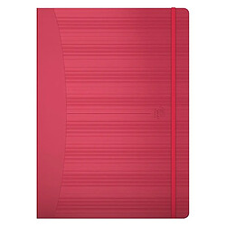 Cahier broché Professionnel Signature Oxford A5 14,8 x 21 cm - blanc ligné - 160 pages rouge