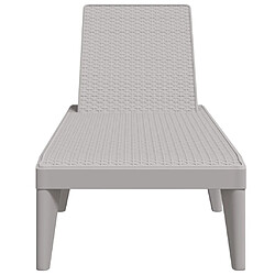 Avis vidaXL Chaise longue gris 186x60x29 cm PP