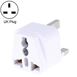 Wewoo Portable universel prise pour UK Chargeur de voyage adaptateur secteur Blanc