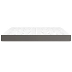 Avis vidaXL Matelas de lit à ressorts ensachés Gris 180x200x20cm Similicuir