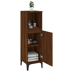 Acheter Maison Chic Armoire de bain,Meuble de rangement de salle de bain,Meuble haut chêne marron 30x30x100 cm bois d'ingénierie -GKD903705