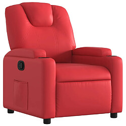 Maison Chic Fauteuil inclinable,Fauteuil luxe de relaxation Rouge Similicuir -MN58879