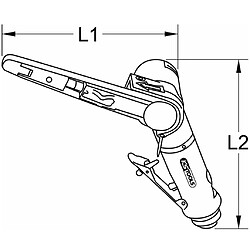 KS Tools Ponceuse pneumatique à bande 150 mm 515.3549 pas cher