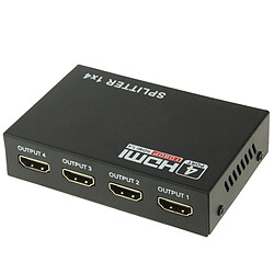 Wewoo Splitter pour HDTV / STB / DVD / Projecteur / DVR Mini HD 1080P 1x4 HDMI V1.4