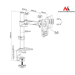 Acheter Support de bureau pour écran 13"-27" 8kg Maclean MC-717