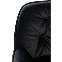 Acheter Decoshop26 Lot de 2 tabourets de bar chaises hautes assise effet capitonnée en velours noir et métal noir 10_0004162