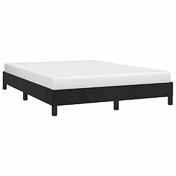 Avis Maison Chic Lit adulte - Lit simple Cadre de lit,Structure du lit Contemporain Noir 140x190 cm Velours -MN56006