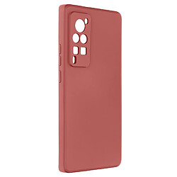 Avizar Coque Vivo X60 Pro Silicone Souple Finition Soft Touch Fine Rose framboise