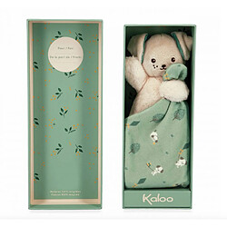 Kaloo Doudou Carre douceur Chien Vert - 18 cm