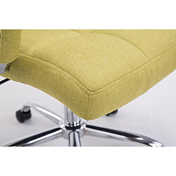 Avis Decoshop26 Chaise fauteuil de bureau à roulettes en tissu vert hauteur réglable BUR10112