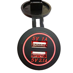 12-24v 3.1a Led Rouge Dual Port Usb Chargeur De Voiture Prise De L'adaptateur Secteur