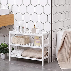 Acheter SONGMICS Étagère à Chaussures Étagère de Rangement 3 Niveaux Bambou 70 x 26 x 55 cm (L x l x H) Blanc LBS13W