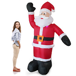 Père Noël Saint Nicolas géant de 240cm gonflable à LED [en.casa]