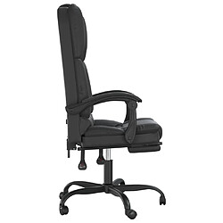 Avis vidaXL Fauteuil de massage inclinable de bureau Noir Similicuir