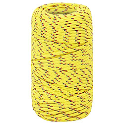 vidaXL Corde de bateau Jaune 2 mm 100 m Polypropylène