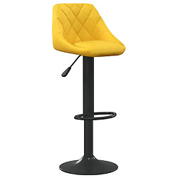 vidaXL Tabouret de bar Jaune moutarde Velours