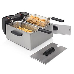 Princess Friteuse Double Cuves en inox de 2 x 3L 3600W gris