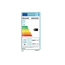 Four intégrable multifonction 67l 60cm à pyrolyse noir - BOP5337B - BRANDT