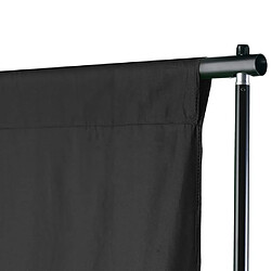 vidaXL Système de support de toile de fond 500 x 300 cm Noir