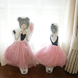 Universal Ballerina Girl Plux Cushion Pink Gauze Toy Poll amovible et lavable (53 * 33 cm) pas cher