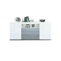 Mpc Buffet Laqué Blanc Et Avola-anthracite 72 X 167 X 35 Cm