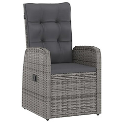 Avis Maison Chic Mobilier à dîner 11 pcs de jardin avec coussins - Ensemble table et chaises d'extérieur - Salon/Mobilier de jardin classique Résine tressée Gris -MN78943