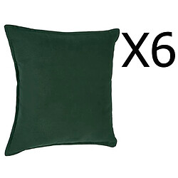 Pegane Lot de 6 coussins verts 45x45cm