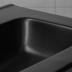 ML DESIGN MODERN LIVING lavabo en céramique noir,mat lavabo à poser 810 x165x 640 mm pas cher