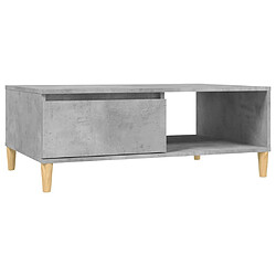 vidaXL Table basse gris béton 90x60x35 cm bois d'ingénierie