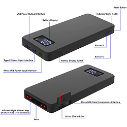 Yonis Batterie caméra espion + SD 4Go pas cher