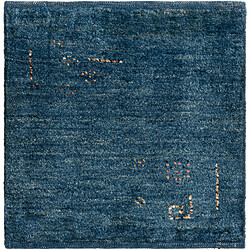 VIDAL Tapis de laine Gabbeh - Bleu - 50x45 cm