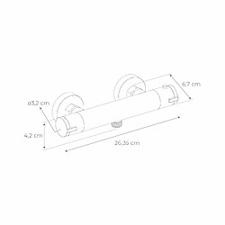 Acheter K20 Robinet de Douche Thermostatique Mélangeur K2O Chillout Quiet 26,3x6,7x7,8 cm Mural 2 Boutons Finition en Laiton Chromé