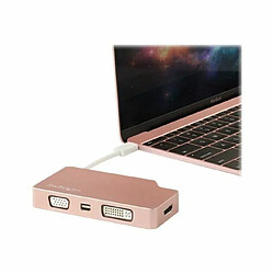 StarTech.com Adaptateur multiport USB-C - Or rose - 4-en-1 USB-C vers VGA, DVI, HDMI, ou Mini DisplayPort (CDPVDHDMDPRG)