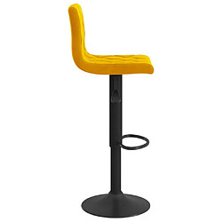 Acheter vidaXL Tabourets de bar lot de 2 Jaune moutarde Velours