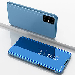 Wewoo Housse Coque Pour Galaxy S11 plaqué miroir étui en cuir à rabat horizontal avec support bleu