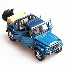 Universal 1: 32 Voiture jouet Mercedes G650 Voiture en alliage Voiture ouverte Chariot en papier Jouet moulé sous pression Voiture modèle Collection de jouets de voiture pour les enfants(Bleu)