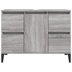 Acheter vidaXL Meuble d'évier sonoma gris 80x33x60 cm bois d'ingénierie