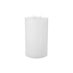 Atmosphera, Createur D'Interieur Bougie cylindrique Ø 14 x H 23 cm Esprit Récup - blanc - Atmosphera