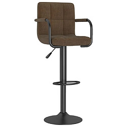 vidaXL Tabouret de bar Marron Tissu