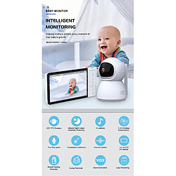 INF Moniteur vidéo avec transmission 2,4G, babyphone avec audio bidirectionnel