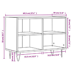 vidaXL Meuble TV blanc 69,5 x 30 x 50 cm bois d'ingénierie pas cher