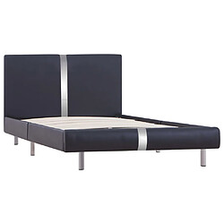 vidaXL Cadre de lit sans matelas noir similicuir 90x200 cm