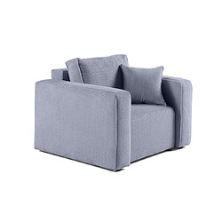 Bestmobilier Topaze - fauteuil - en velours texturé Topaze - fauteuil - en velours texturé - Bleu grisé