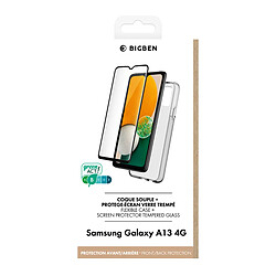 Bigben Pack pour Samsung Galaxy A13 4G (Coque Transparente + Verre trempé)