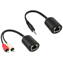 Câble audio sur LAN / Ethernet / RJ45 InLine® RCA max. Ensemble complet de 50m