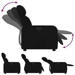 Avis vidaXL Fauteuil inclinable Noir Tissu