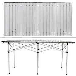 Helloshop26 Table de camping jardin pique-nique aluminium pliante 140x70 cm + sac 2008034