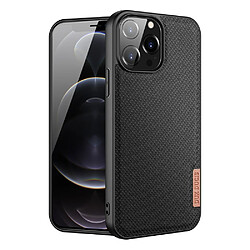 etui dux ducis fino recouvert de nylon pour iphone 13 pro max noir